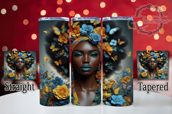 3D Floral Butterfly Tumbler Wrap: Vibrant Design for Your Projects