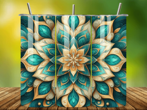 3D Mandala Tumbler Wrap: Premium Sublimation Design V.3