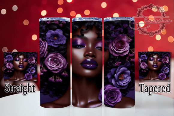 3D Melanin Beauty Tumbler Wrap for Vibrant Projects