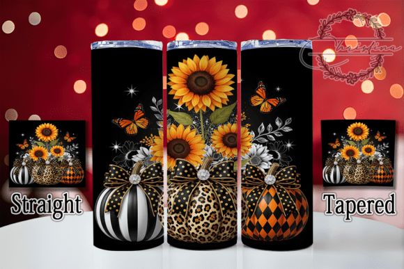 3D Puffy Pumpkin Halloween Tumbler Wrap