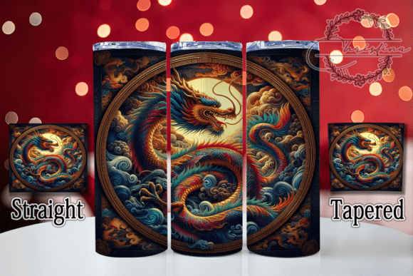 3D Realistic Fierce Fantasy Dragon Design for Tumblers