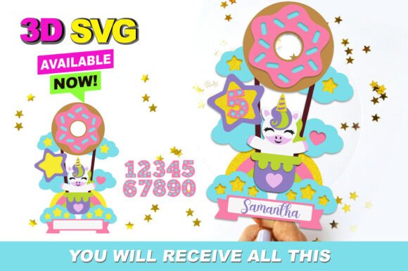 Enchant Your Crafts with a 3D Unicorn Balloon SVG