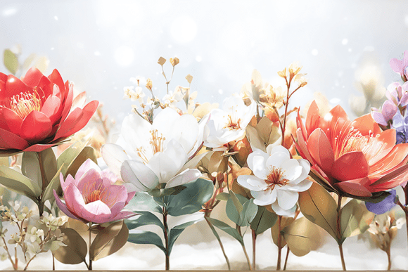 Luxury 3D Floral Wall Art Design for Elegant Projects