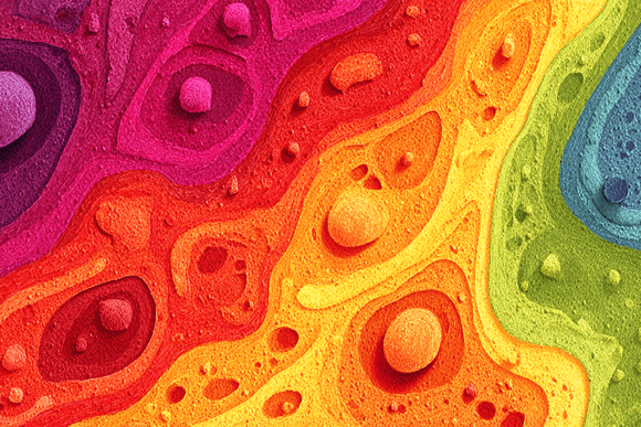 Psychedelic 3D Abstract Rainbow Background